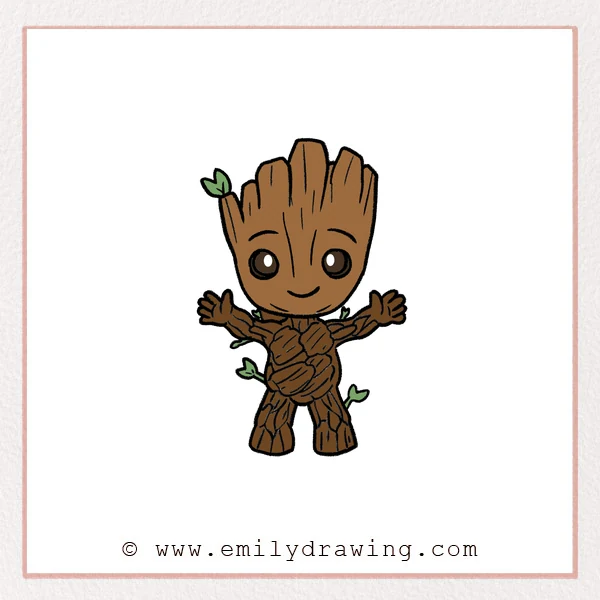 Preview of Baby Groot drawing